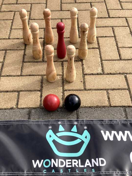Wooden Skittles Bowling Set